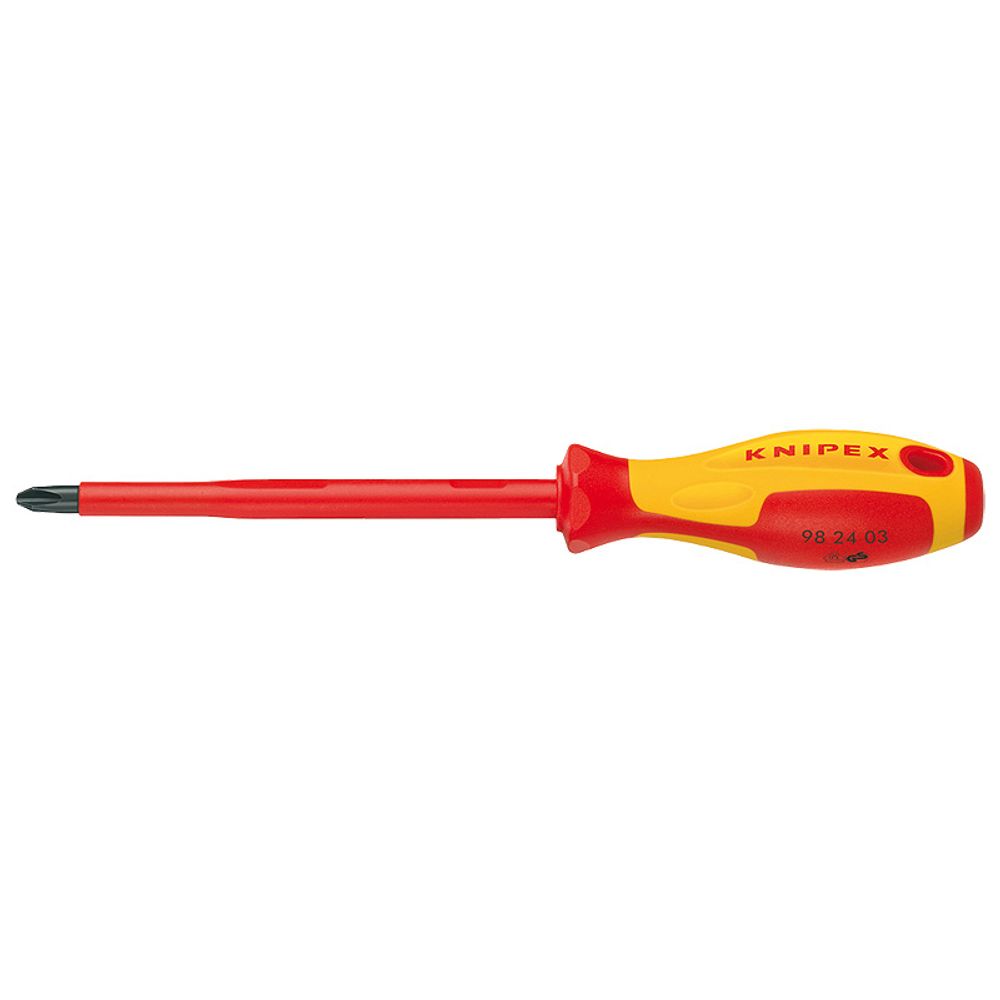 Отвертка 270 мм VDE Phillips PH3 x 150 мм, диэлектрическая, 98 24 03, KNIPEX KN-982403