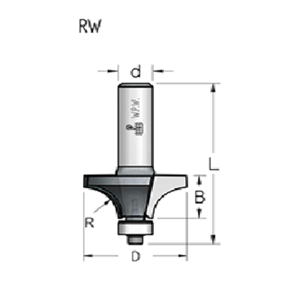 ХИТ! Фреза WPW радиусная R 25,4 D 63,5 B 32 подшипник хвостовик 12_S RW25002