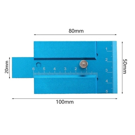 ХИТ! Линейка раздвижная Uniqtool с фиксатором 80 x 50 мм UTM-0098C-2