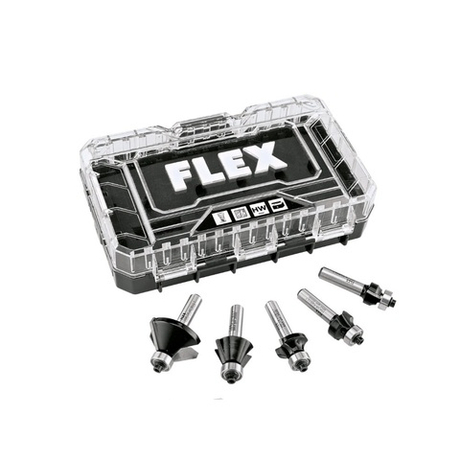 Набор кромочных фрез 5 шт в боксе CER BIT SET1 Flex 532011
