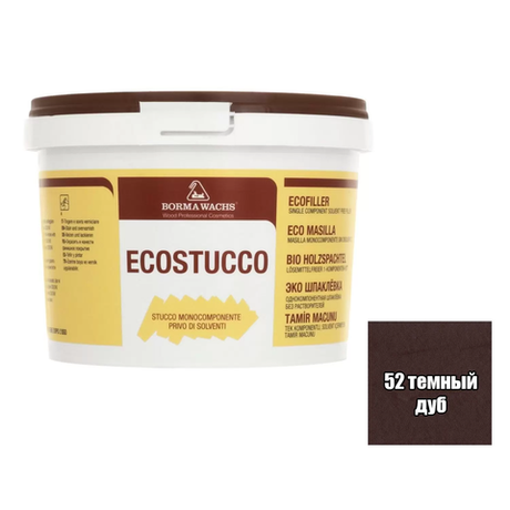 Новинка! Шпаклевка водная Borma Ecostucco 1 кг цвет 52 темный дуб для внутренних работ 1550RS