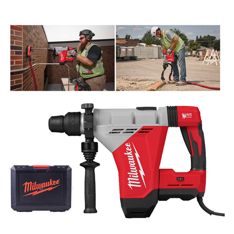 Новинка! Перфоратор сетевой сверхмощный Milwaukee SDS-MAX HACO 850 1,47 кВт в кейсе 4933498603