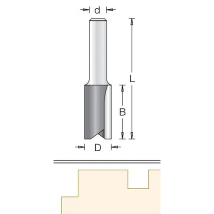 Фреза пазовая 10.0 x 25.0 x 69 x 12 DIMAR 1070319