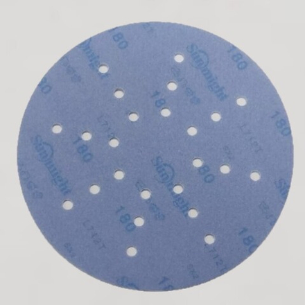 Шлифовальные круги 50 шт CERAMIC L712T 225 мм на липучке 24 отверстия P 240 Sunmight 78012-50