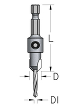 ХИТ! Сверло-зенковка коническое быстросменное D1/2.8 D9.5 L54 WPW  AS02804S