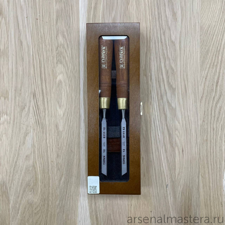ХИТ! Набор из 2 косых столярных стамесок 12 мм (правая и левая) NAREX WOOD LINE PLUS 851662
