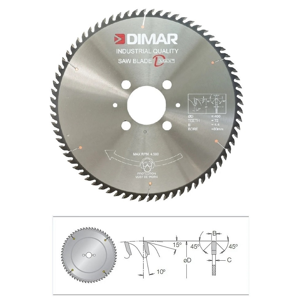 Диск пильный Dimar D 450 x 60 x 4,8 Z72_MOQ_S 9553170R