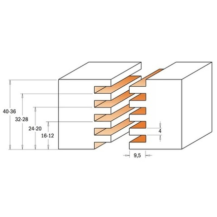 Фреза концевая сращивания D 47,6 S 12 CMT 900.616.11