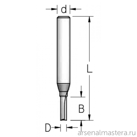 Фреза пазовая WPW с цельнотвердосплавной рабочей частью 3.0 х 11 x 51 x 6 P210303