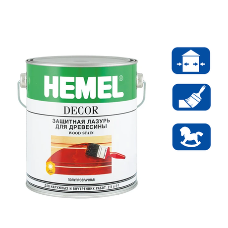 АКЦИЯ ЛЕТО! Высококачественная атмосферостойкая непрозрачная краска HEMEL Breather Paint 2111H Арктик, 5 л на основе растворителя 211150