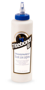 ХИТ! Клей столярный влагостойкий TITEBOND II Transparent Premium Wood Glue 1124 прозрачный 473 мл TB1124