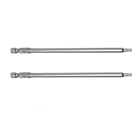 Новинка! Набор бит 2 шт TORX-T15 №2 для саморезов, длина 150 мм WOODWORK TX15-150