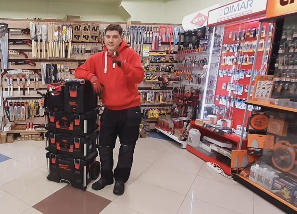 ХИТ! Набор 3 кейсов Milwaukee PACKOUT: Ящик на колесах + Большой ящик + Кейс 4932464244