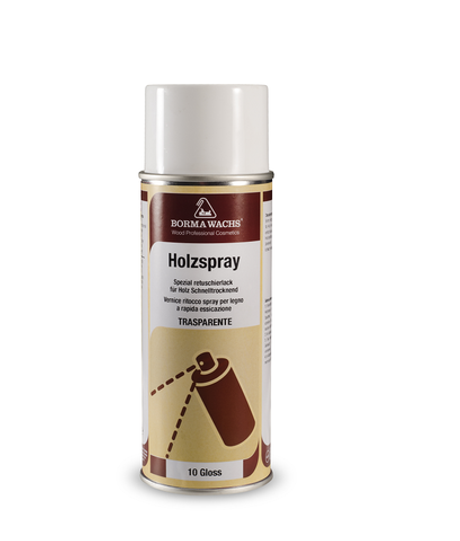 ХИТ! Лак спрей акриловый Holzspray 30 процентов блеск 400 мл для внутреннего и наружного применения Borma 0614.30