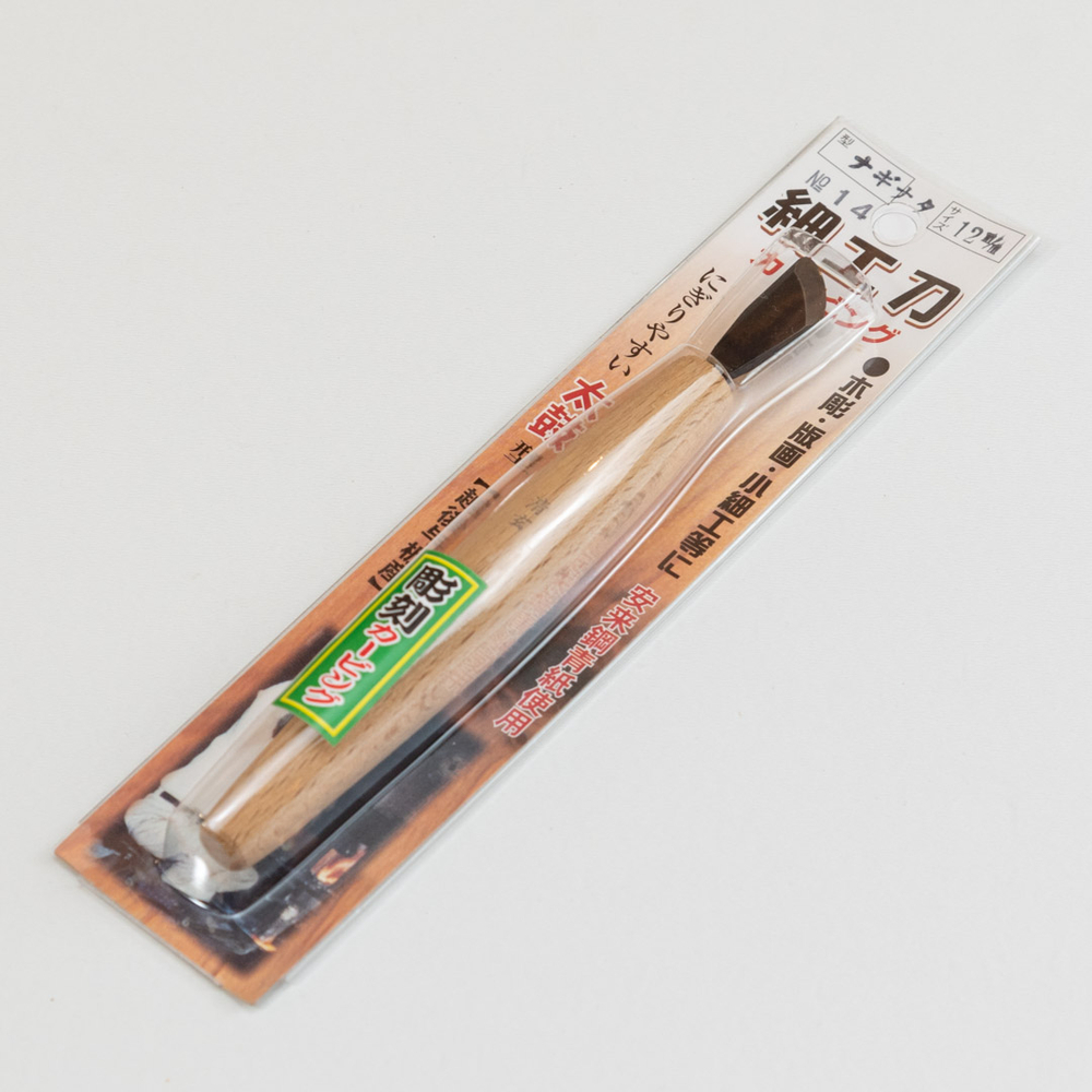 Новинка! Стамеска японская для резьбы по дереву Miki Tool Seigen N 14, косая скругленная РК, 12 мм М00019871
