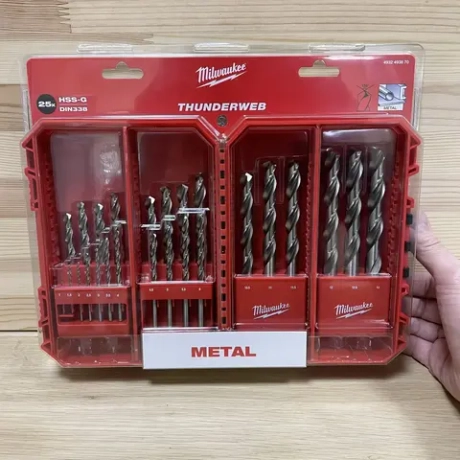 ХИТ! Набор сверл по металлу 25 единиц 1 - 13 мм THUNDERWEB HSS-G GEN III в футляре Milwaukee 4932493870
