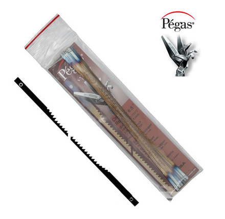 Пилки лобзиковые 6 шт со штифтами по дереву Pinned Coping Skip 2.4 х 0.5 х 165мм 18 tpi Pegas Di 704845 / арт. 90.550 М00006141