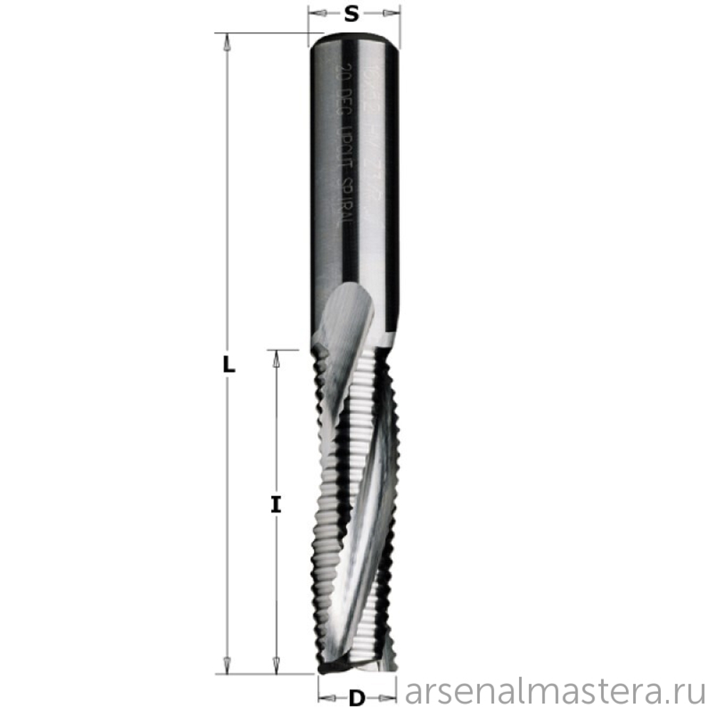 Фреза спиральная монолитная 12 x 42 x 90 Z3R S12 RH CMT 195.121.11