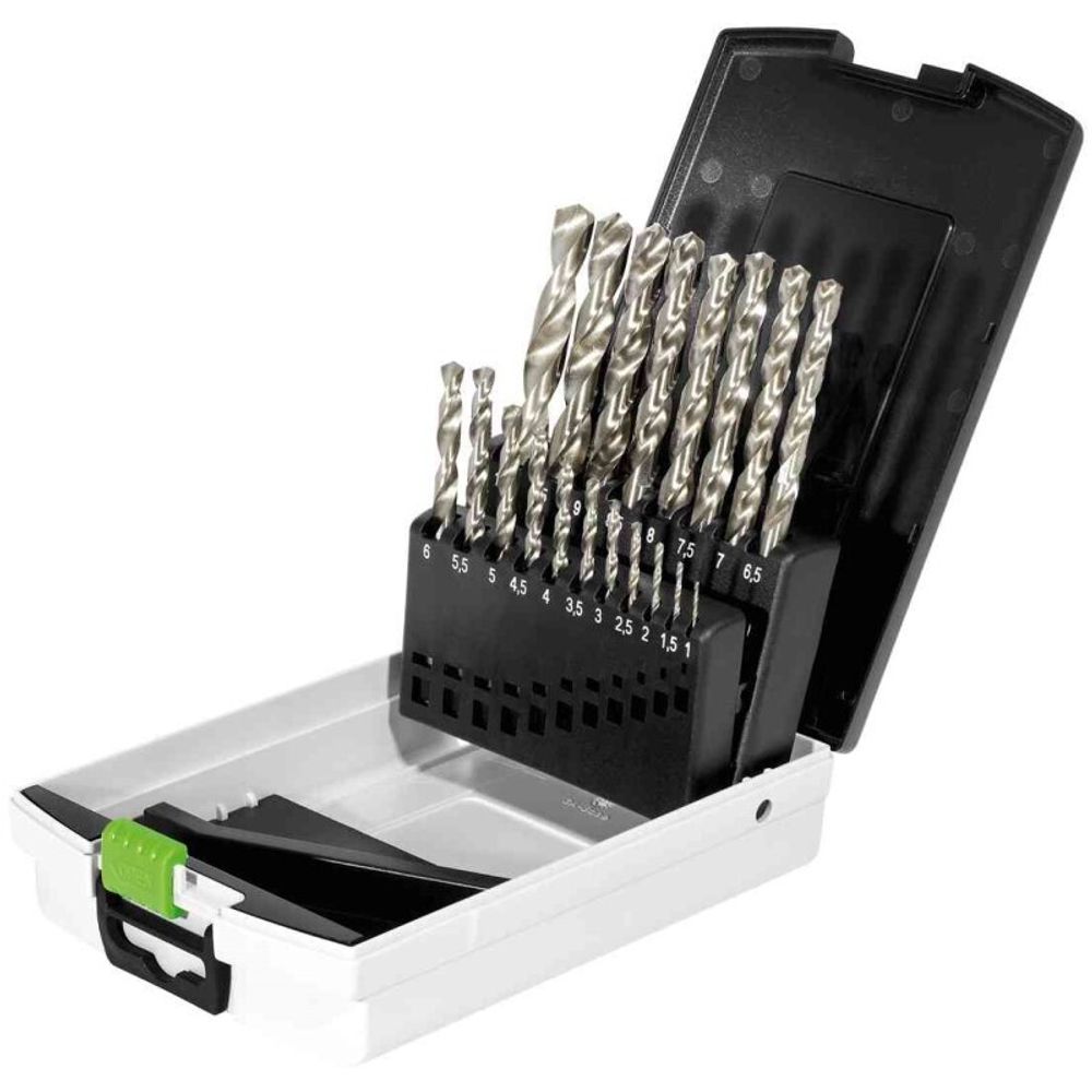 Сверла HSS по стали Festool комплект из 19 шт с держателем в кассете HSS D 1-10 Sort/19 498981