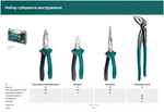 Новинка! Набор 4 предмета: губцевый инструмент KRAFTOOL. Плоскогубцы комбинированные 180 мм, Бокорезы 160 мм, Тонкогубцы 200 мм, Клещи переставные 250 мм в кейсе 22012