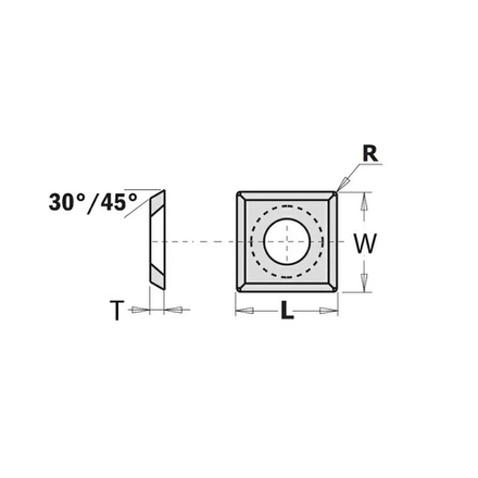 ХИТ! Нож твердосплавный k1920 12 x 12 x 1.5 мм 35 градусов r 0,5 CMT 790.120.20