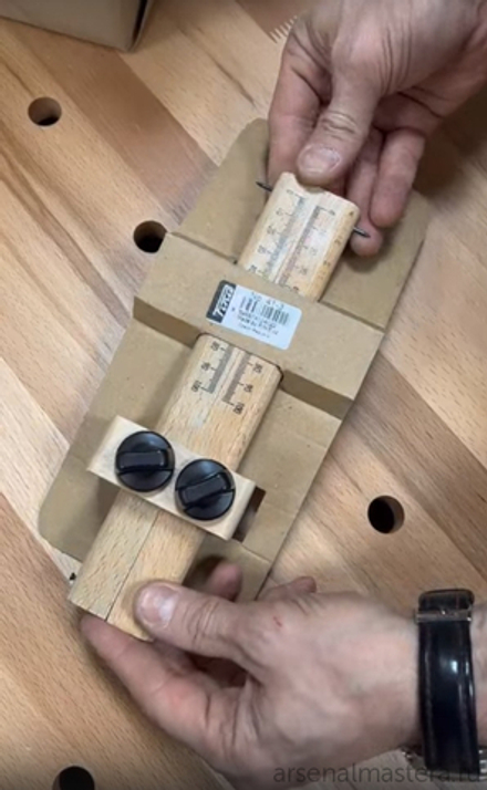 ХИТ! Рейсмус деревянный с двумя фиксаторами 210 х 65 х 75 мм PINIE 41-3