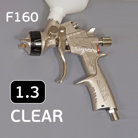 Новинка! Краскопульт профессиональный ANI 160 CLEAR c никелированным корпусом и верхним пластиковым бачком 0,6 л, дюза 1,3. Для нанесения финишных покрытий AH1501031A