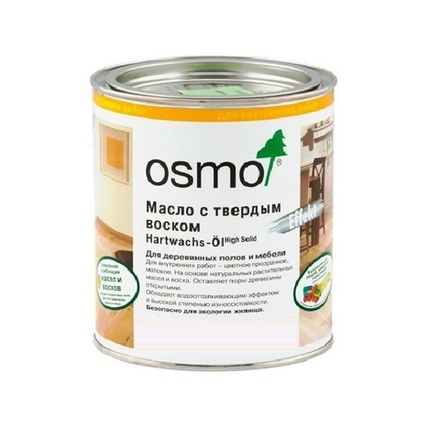 Цветное масло с твердым воском "Эффект Натур" Osmo 3044 Цвет необработанной древесины 0,22 л Hartwachs-Ol Effekt Natural для внутренних работ Osmo-3044-0.22 10300115_2