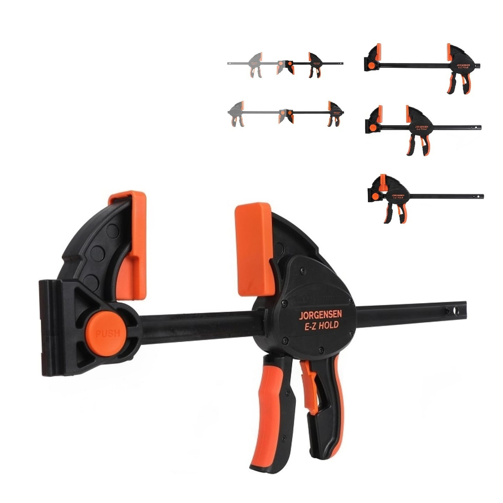 Новинка! Струбцина быстрозажимная Heavy-duty E-Z HOLD 300 мм, усилие 270 кг PONY JORGENSEN 33712