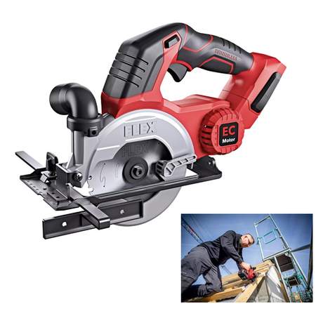 Новинка! Аккумуляторная дисковая пила FLEX CS 45 18.0-EC C 18 В, диск 128/20 мм, для ручной резки гипсокартона и древесных материалов 517674