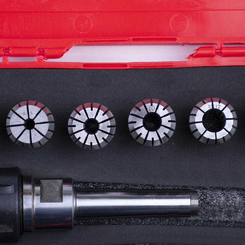 Новинка! Набор из 6 цанг с патроном GOLDRATIO ER25 х MT-2 3-16 мм, в кейсе М00024980