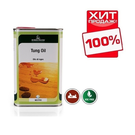 АКЦИЯ ИЮНЬ 2025 ХИТ! Масло тунговое для наружных работ прозрачный Tung Oil 0,5 л Borma 3991