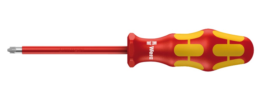 Отвертка диэлектрическая Pozidriv / шлиц Kraftform Plus 165 i PZ/S VDE, 1 / 80 мм WERA WE-006190