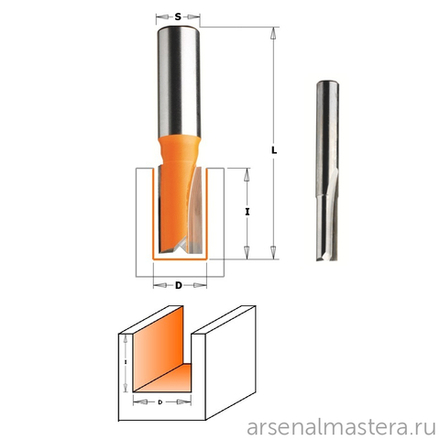 Фреза пазовая S8 D 15 x 20 x 57,2 CMT 911.150.11