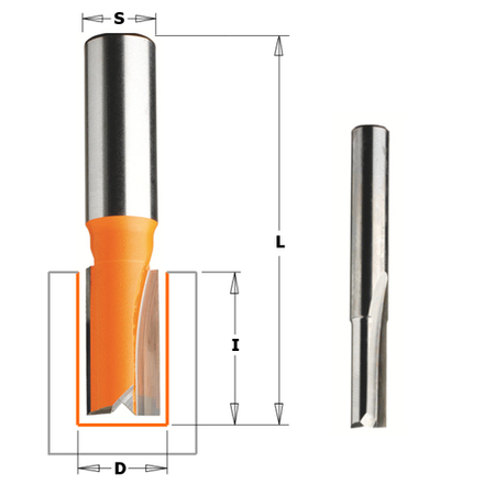 Фреза пазовая монолитная S=12 D= 6 x 19 x 60 CMT 911.560.11