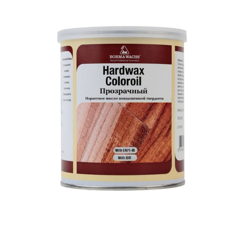 Паркетное масло повышенной твердости Hardwax Color Oil 1 л цвет прозрачный для внутренних работ Borma 4992.1