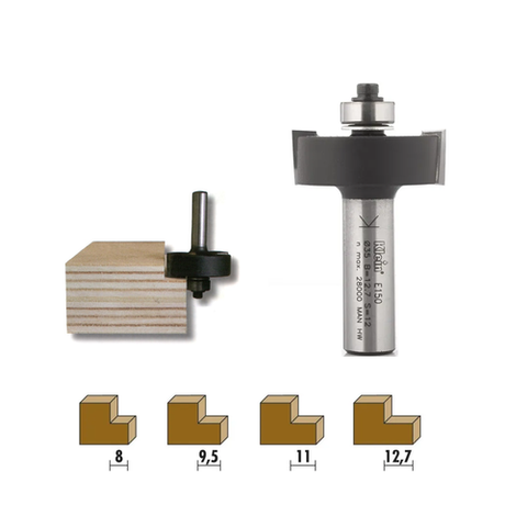 Новинка! Фреза со сменными подшипниками четверть Klein 12,7-11,1-9,5-8 мм D 35 x 12,7 L 61,3 подшипник E150.850.R