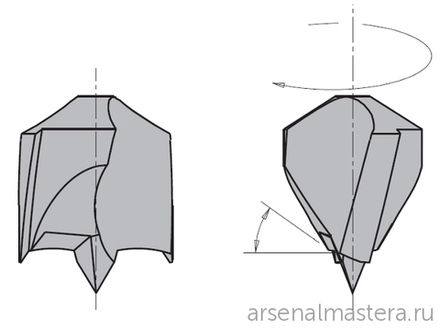 Сверло HW для присадочного станка 8 x 35 x 70 Z2 плюс 2 S 10 x 30 RH CMT 311.080.11