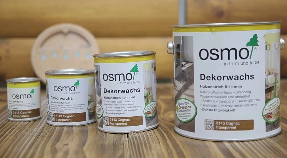 Цветное масло OSMO 3143 Коньяк 0,75 л Dekorwachs Transparent Tone для внутренних работ Osmo-3143-0,75 10100272