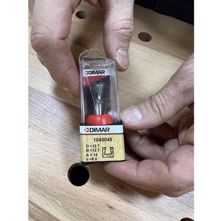 Фреза концевая врезная Ласточкин хвост 14гр D 12,7 x 12,7 L49 S8 DIMAR 1040045