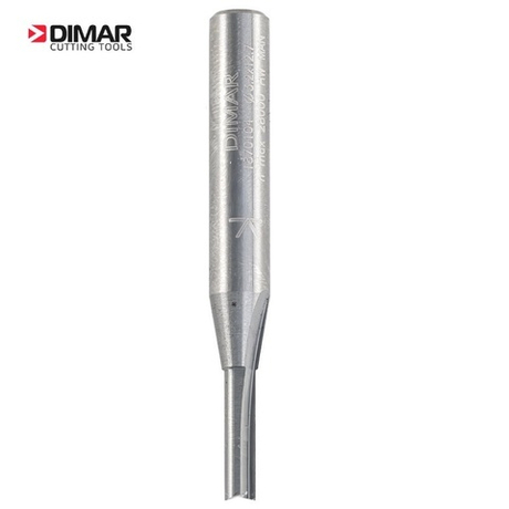 Фреза пазовая Z2 для пластика D 6,35 x 25,4 L 64 хвостовик 6,35 DIMAR 1870324