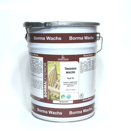 Новинка! Масло тиковое Borma TEAK OIL 5 л для внутренних и наружных работ бесцветное 0362