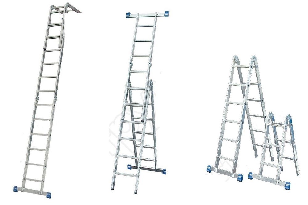 Шарнирная комбинированная лестница - стремянка Krause STABILO 2x3 и 2x6 133922