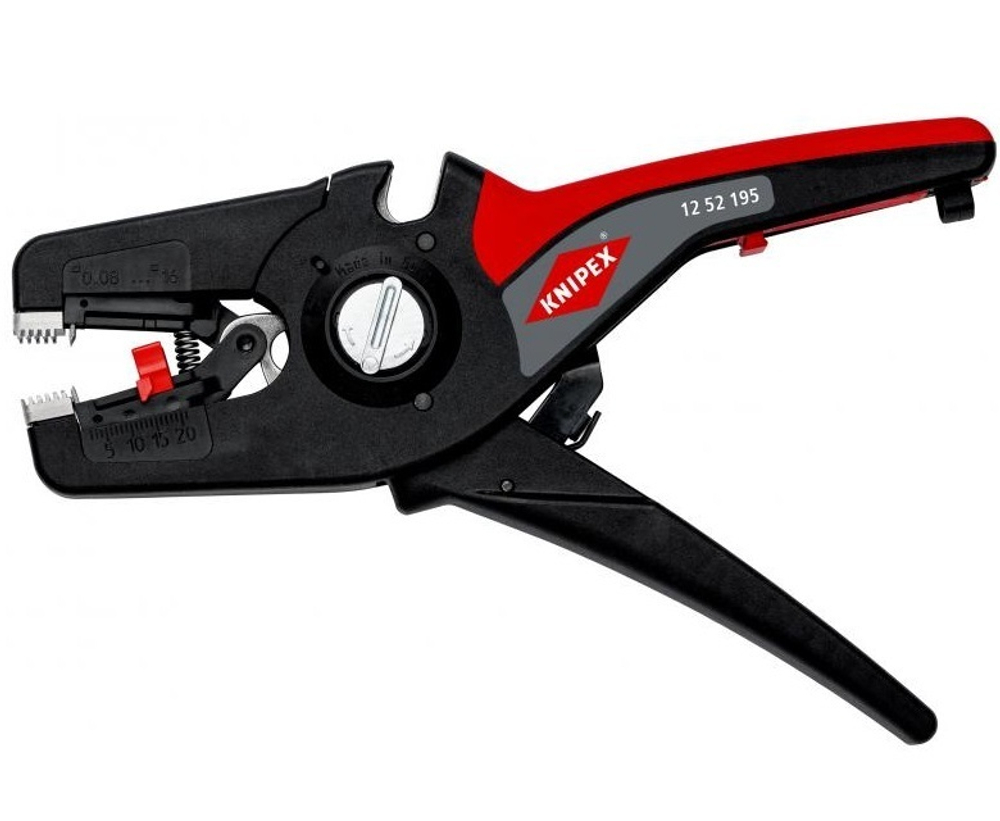 2025 ВЫГОДНЕЕ! Стриппер автоматический 195 мм PreciStrip 16, 0.08 - 16 мм2 AWG 28 - 6 KNIPEX KN-1252195