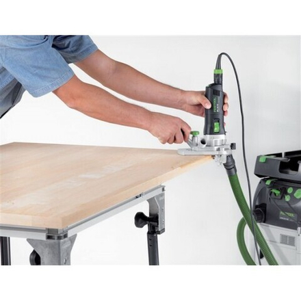 Модульный кромочный фрезер 720 В FESTOOL MFK 700 EQ-Plus с Упором боковым и кожухом пылесборником в систейнере 576240