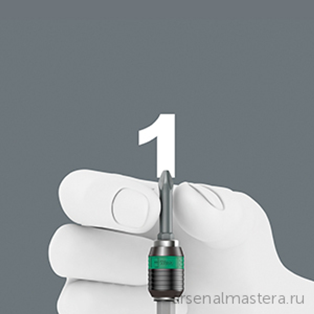 Набор 17 предметов БИТЫ с отвёрткой-битодержателем с патроном Rapidaptor в сумке-скрутке Kraftform Kompakt 60 KK 059294 WERA WE-059294