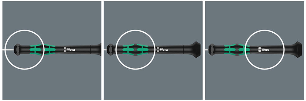 СКИДКИ НА MAXIМУМЕ! Отвёртка - битодержатель WERA 1013 Kraftform Micro 97 мм, для бит с шестигранным хвостовиком 4 мм Halfmoon и 4 мм HIOS WE-051276