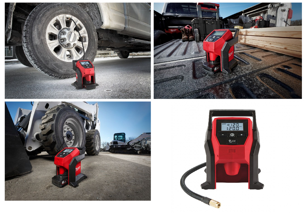 Легкий старт: Аккумуляторный компрессор Milwaukee M12 BI-0 для быстрого накачивания автомобильных, легких грузовиков и других компактных шин 4933464124