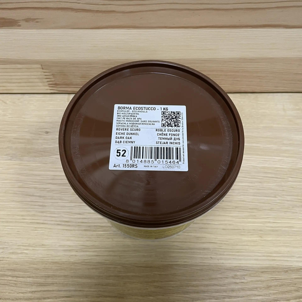 Новинка! Шпаклевка водная Borma Ecostucco 1 кг цвет 52 темный дуб для внутренних работ 1550RS