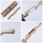 Новинка! Стружок деревянный ПЕТРОГРАДЪ 260 мм / 50 мм, корпус из ясеня, имеет латунную вставку, для деликатной обработки выпуклых и вогнутых поверхностей М00024132